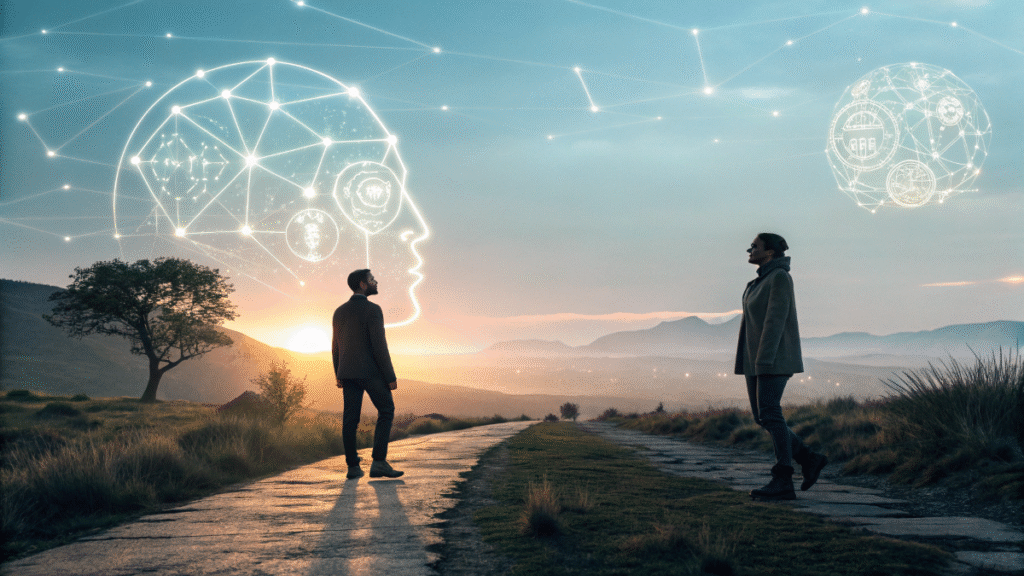2 persons with future of AI